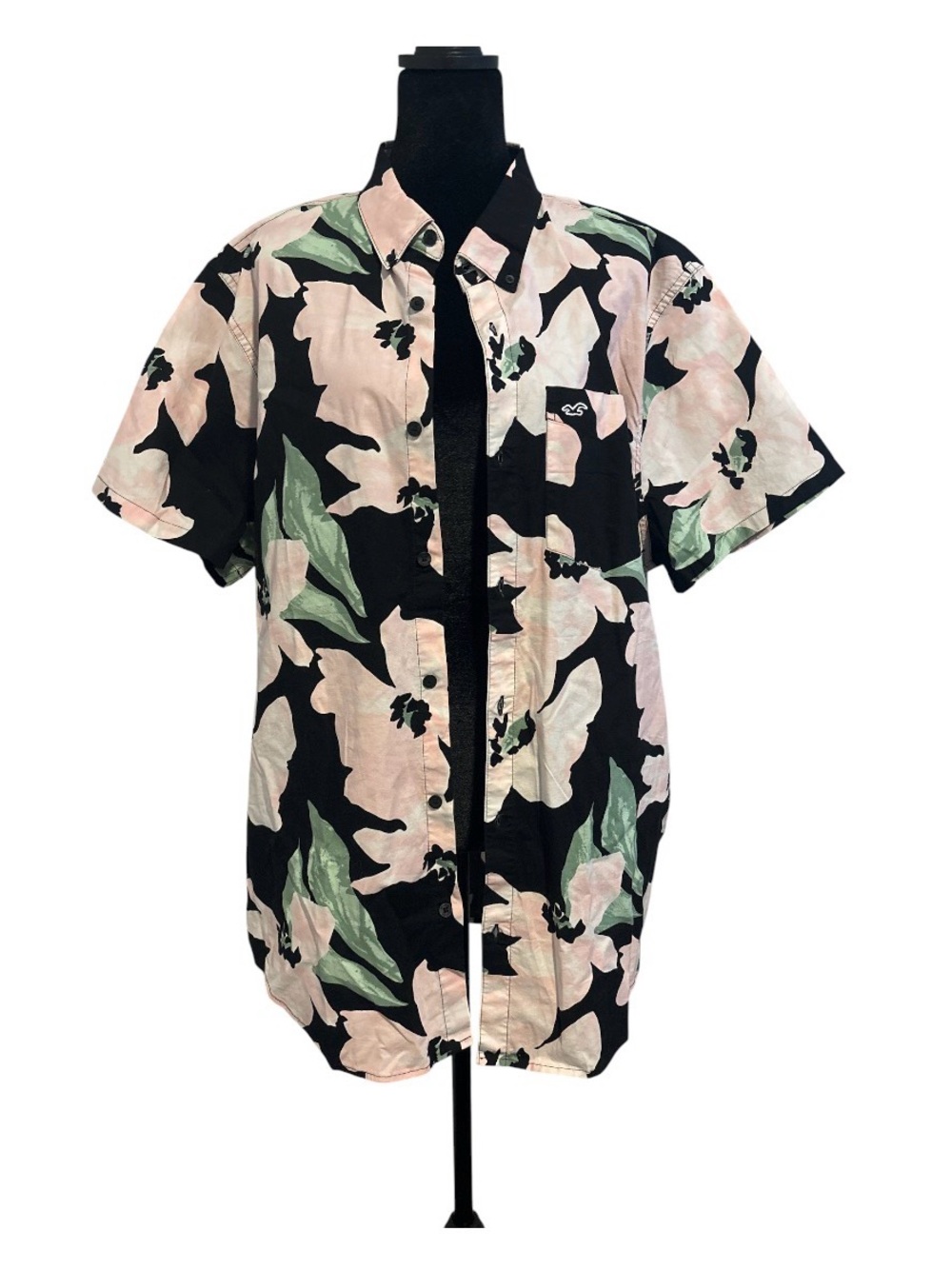 RETRO  tropical Hollister Epic Flex Floral Button Up XL Y2K